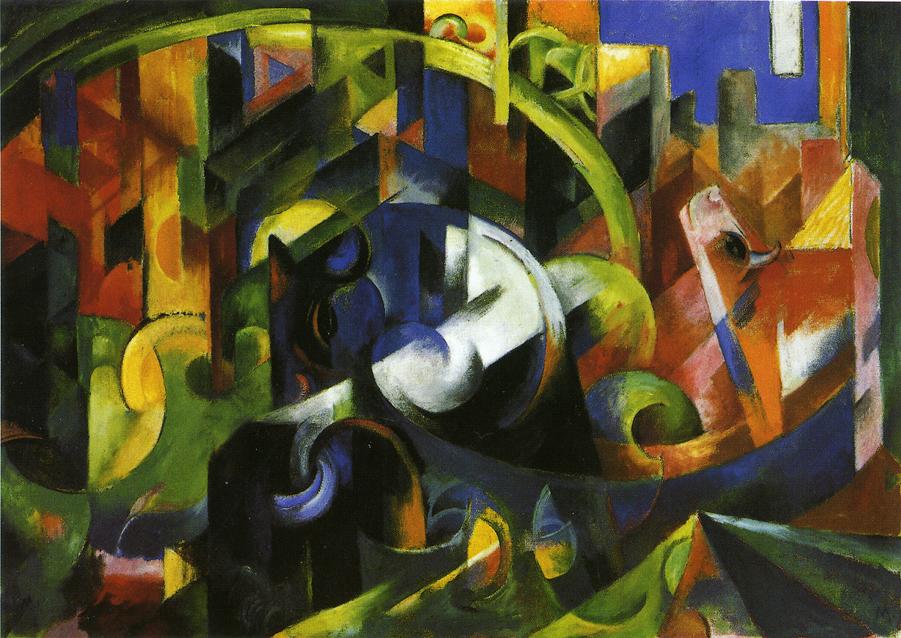 Picture with Cattle (1913) - Franz Marc Tablo