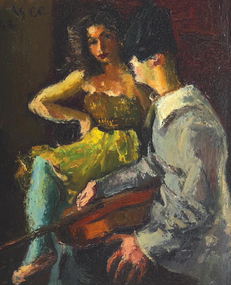 Pierrot and Columbine (1943) - Iosif Iser Tablo