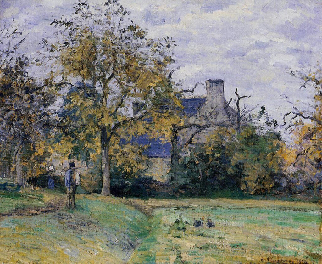 Piette's Home on Montfoucault (1874) - Camille Pissarro Tablo