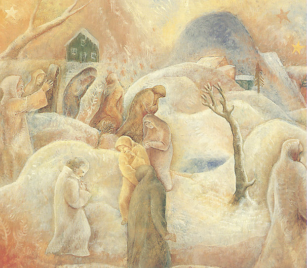 Pilgrims in the Snow (1925) - Albert Bloch Tablo