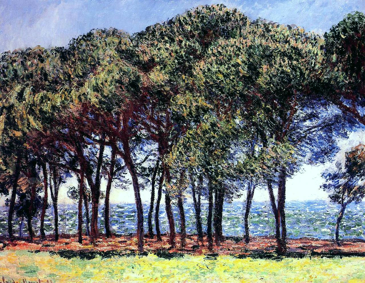 Pine Trees, Cap d'Antibes (1888) - Claude Monet Tablo