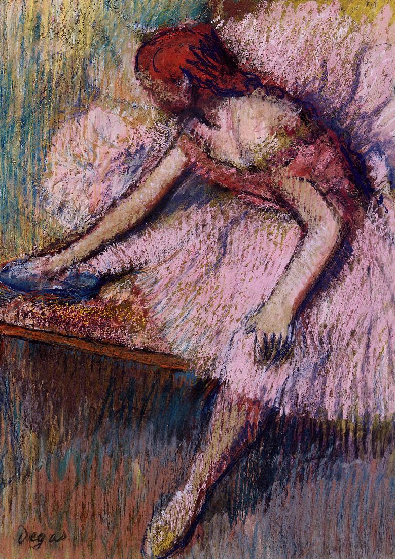 Pink Dancer (1896) - Edgar Degas Tablo