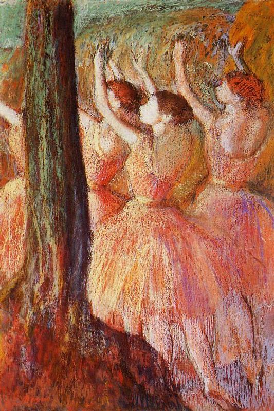 Pink Dancers (1895) - Edgar Degas Tablo