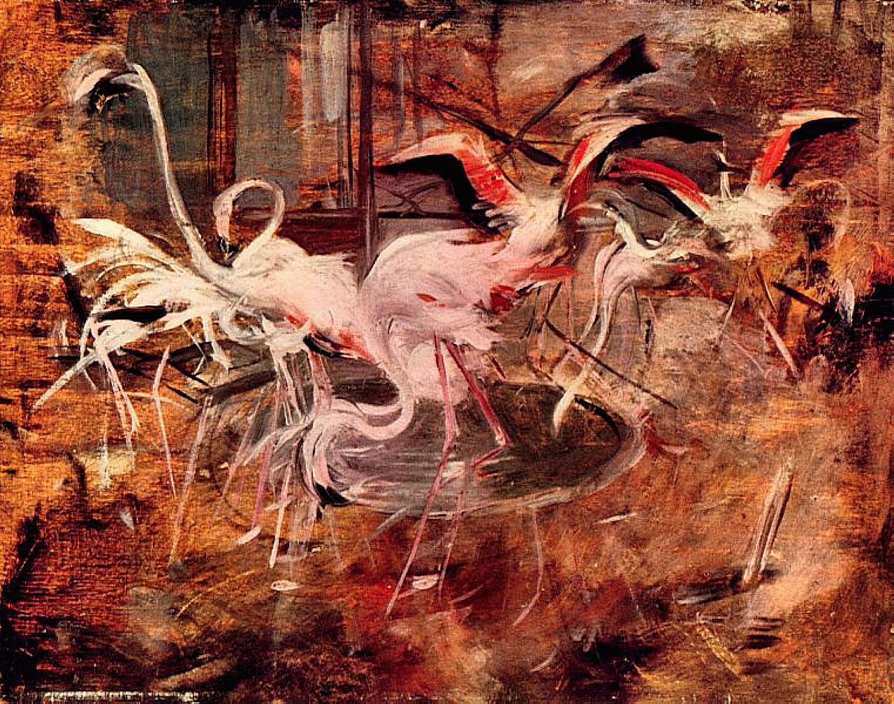 Pink Palace Ibis in the Vesinet (1910) - Giovanni Boldini Tablo