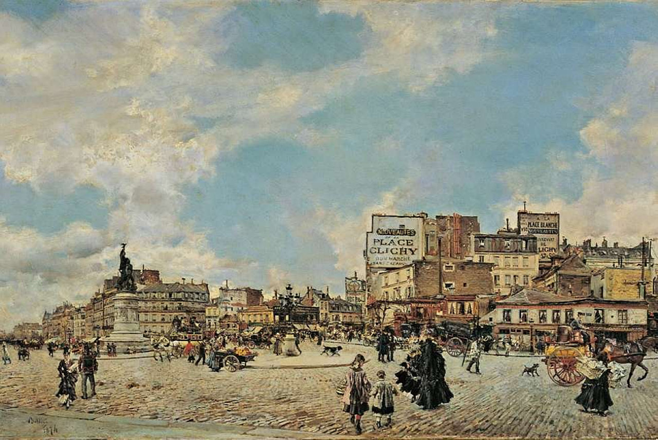 Place Clichy (1874) - Giovanni Boldini Tablo