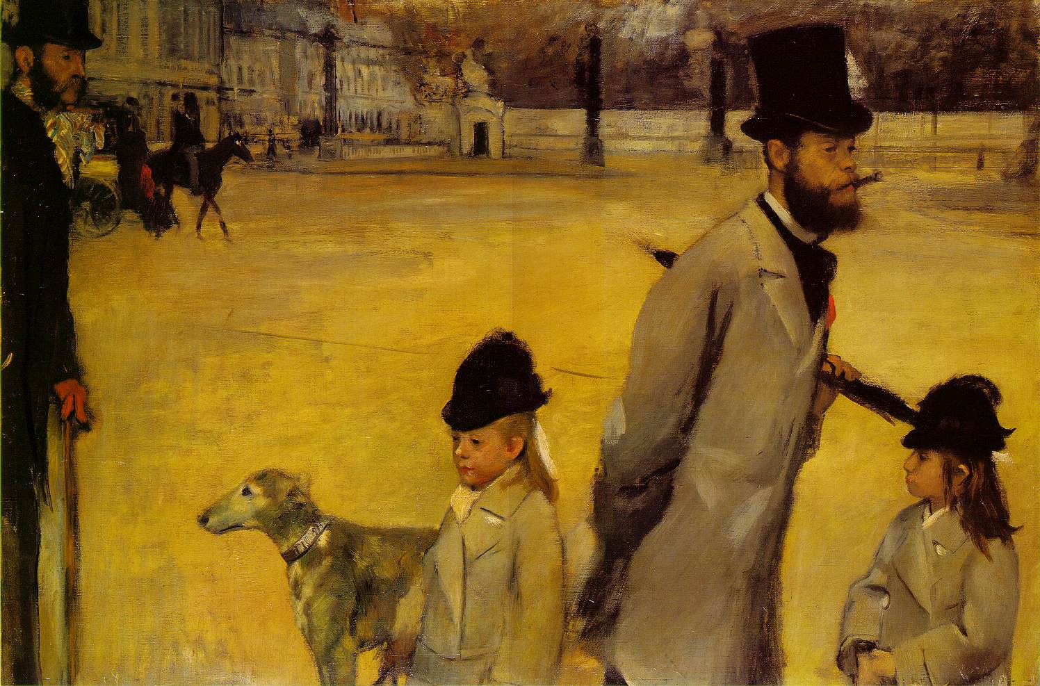 Place de la Concorde (1875) - Edgar Degas Tablo