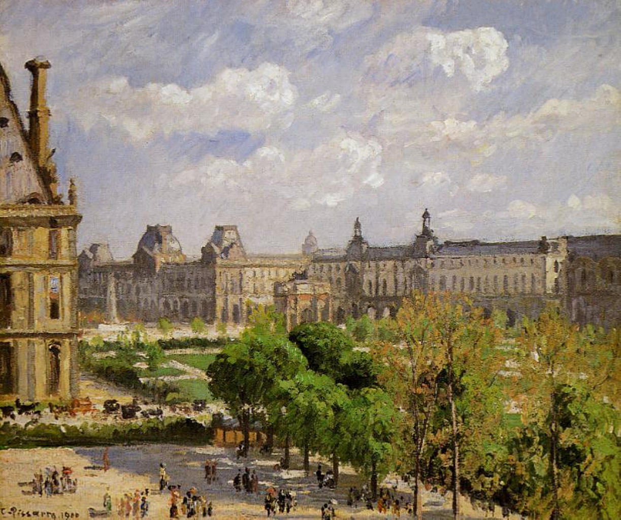 Place du Carrousel, the Tuileries Gardens (1900) - Camille Pissarro Tablo
