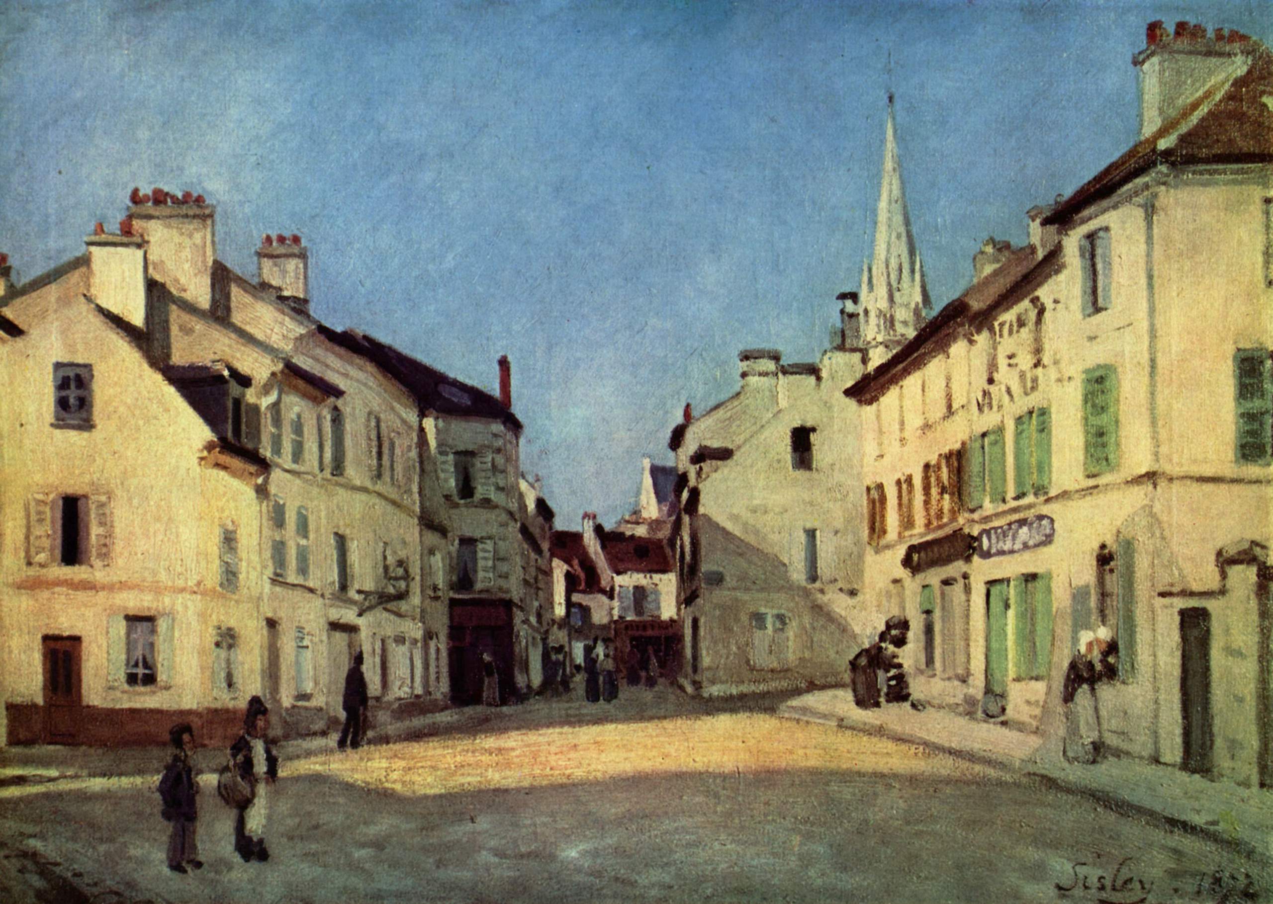 Platz in Argenteuil (1872) - Alfred Sisley Tablo