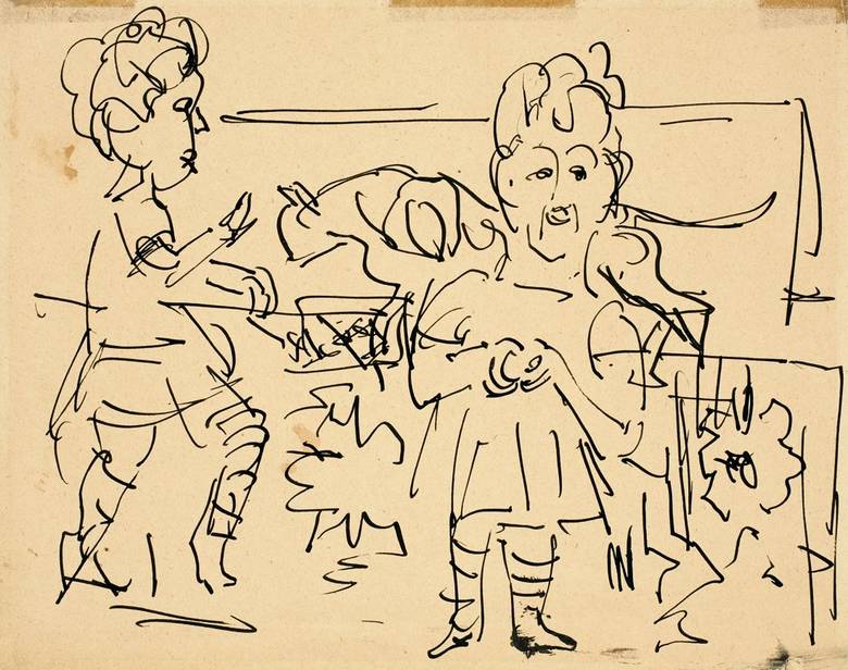 Playing Children (1925) - Ernst Ludwig Kirchner Tablo