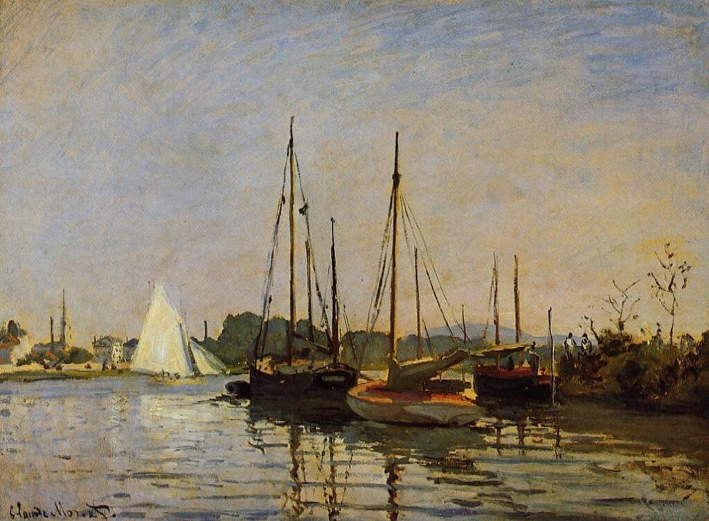 Pleasure Boats, Argenteuil, c.1872 3 (oil on canvas) (1872) – Claude Monet Tablo