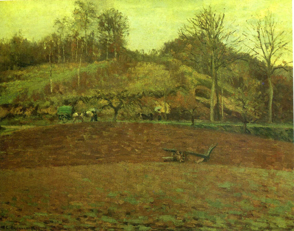 Ploughland (1874) - Camille Pissarro Tablo