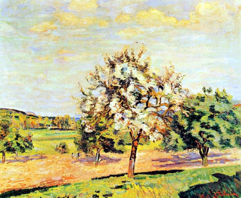 Pommiers en fleurs (1889) - Armand Guillaumin Tablo