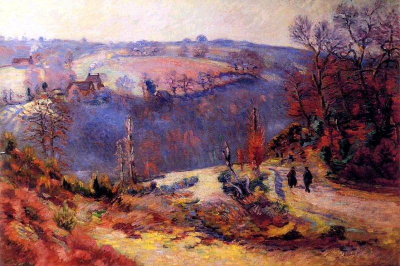 Pont Charraud gelée blanche (1911) - Armand Guillaumin Tablo