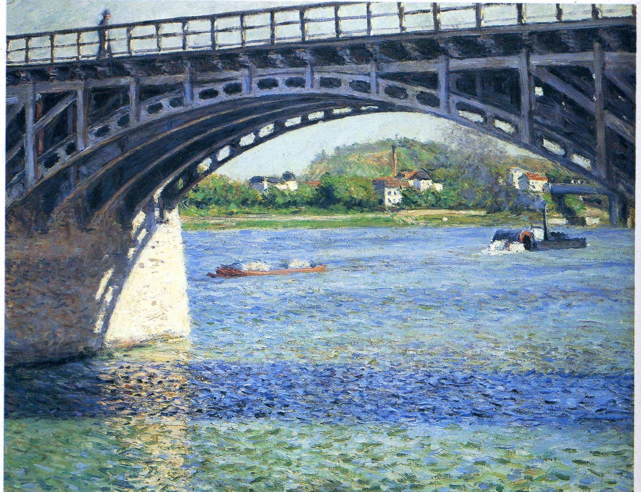 Pont d'Argenteuil (1885) - Gustave Caillebotte Tablo
