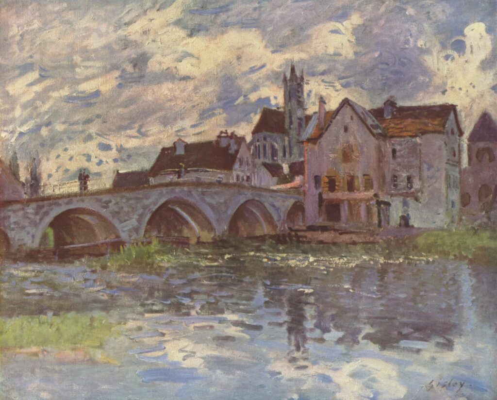 Pont de Moret sur Loing (1885) - Alfred Sisley Tablo