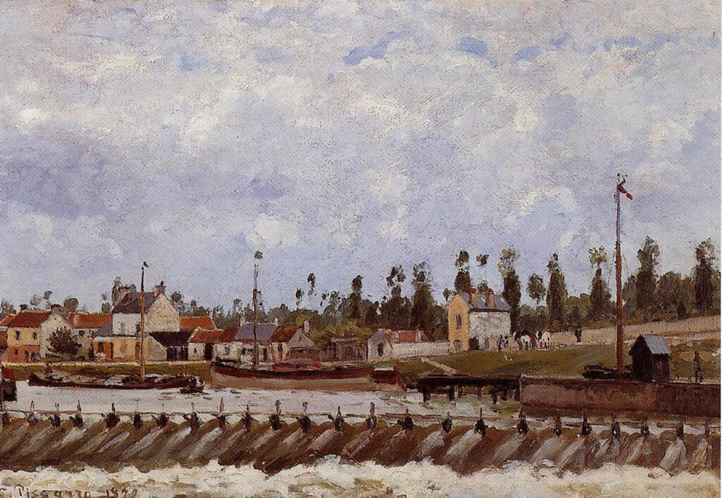 Pontoise Dam (1872) - Camille Pissarro Tablo