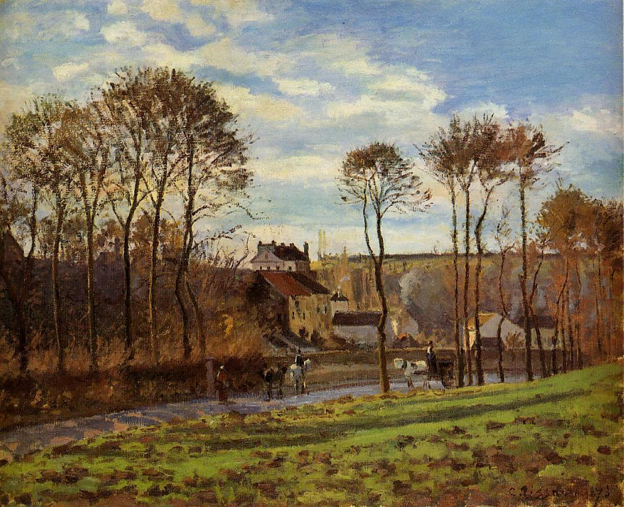 Pontoise, Les Mathurins (1873) - Camille Pissarro Tablo