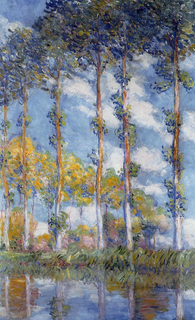 Poplars (1891) - Claude Monet Tablo