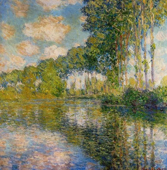Poplars On The Banks Of The River Epte (1891) - Claude Monet Tablo