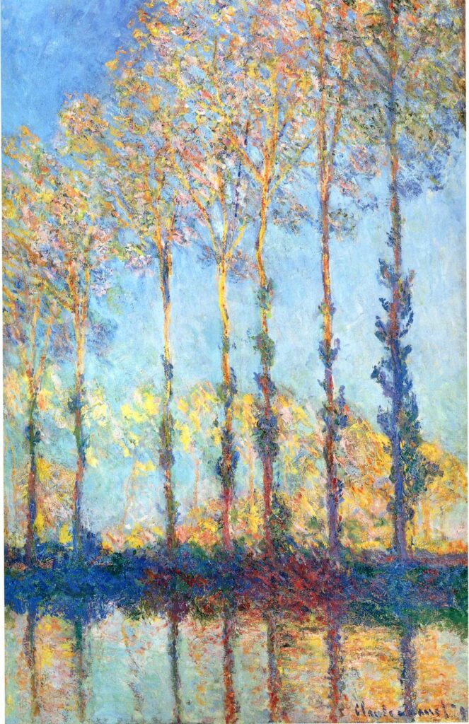 Poplars on the Banks of the Epte (1891) - Claude Monet Tablo