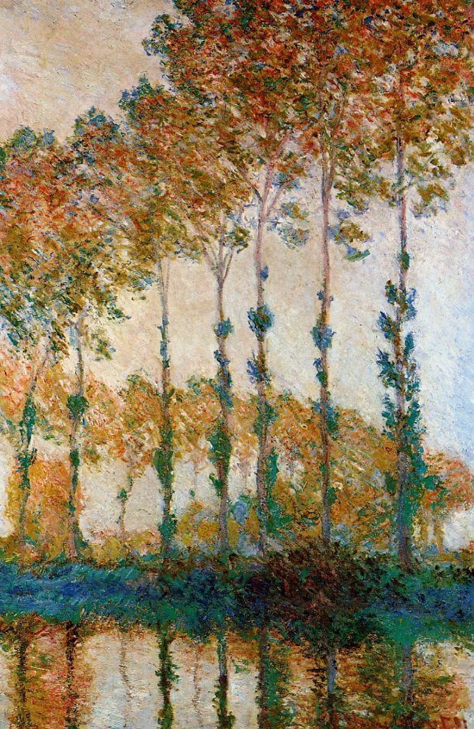 Poplars on the Banks of the Epte, Autumn (1891) - Claude Monet Tablo