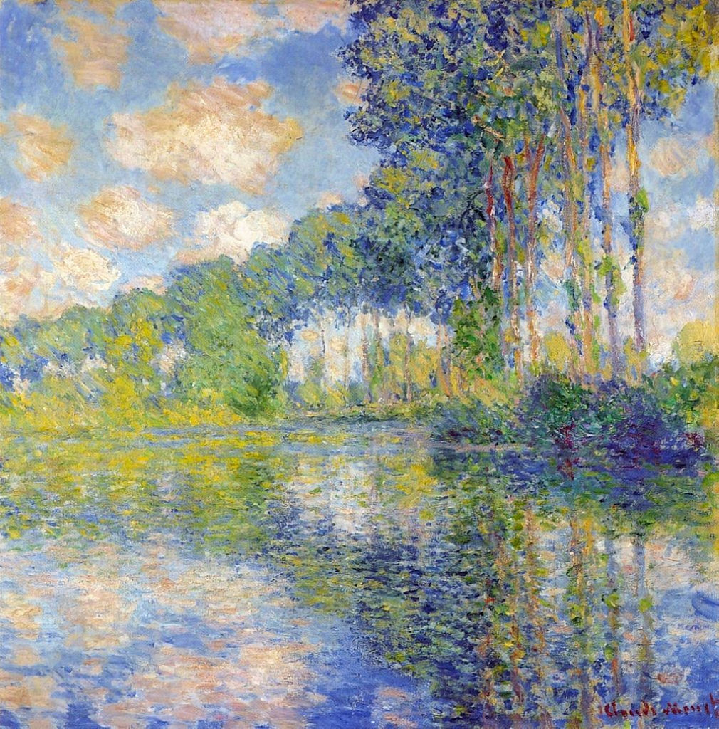 Poplars on the Epte (1891) - Claude Monet Tablo