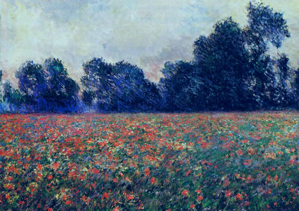 Poppies at Giverny (1887) - Claude Monet Tablo