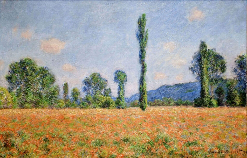 Poppy Field in Giverny 02 (1890) - Claude Monet Tablo