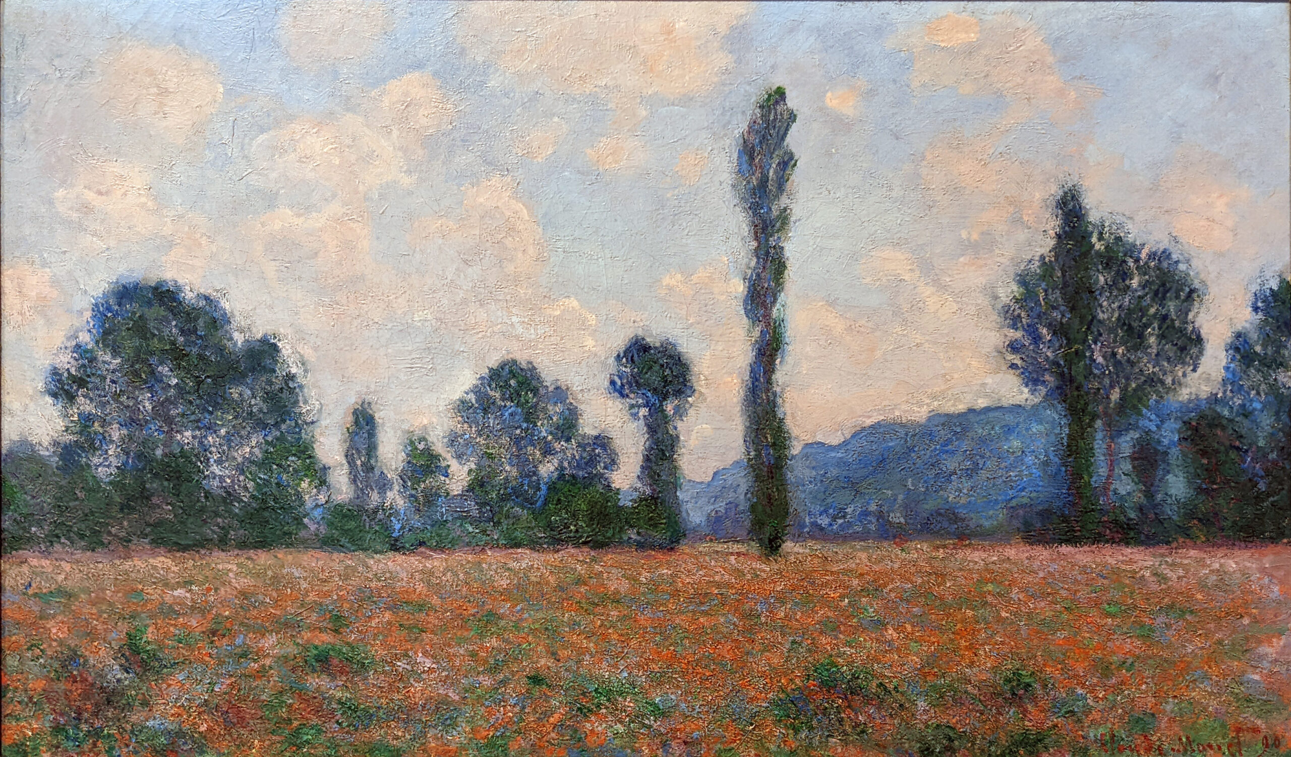Poppy Field in Giverny 03 (1890) - Claude Monet Tablo