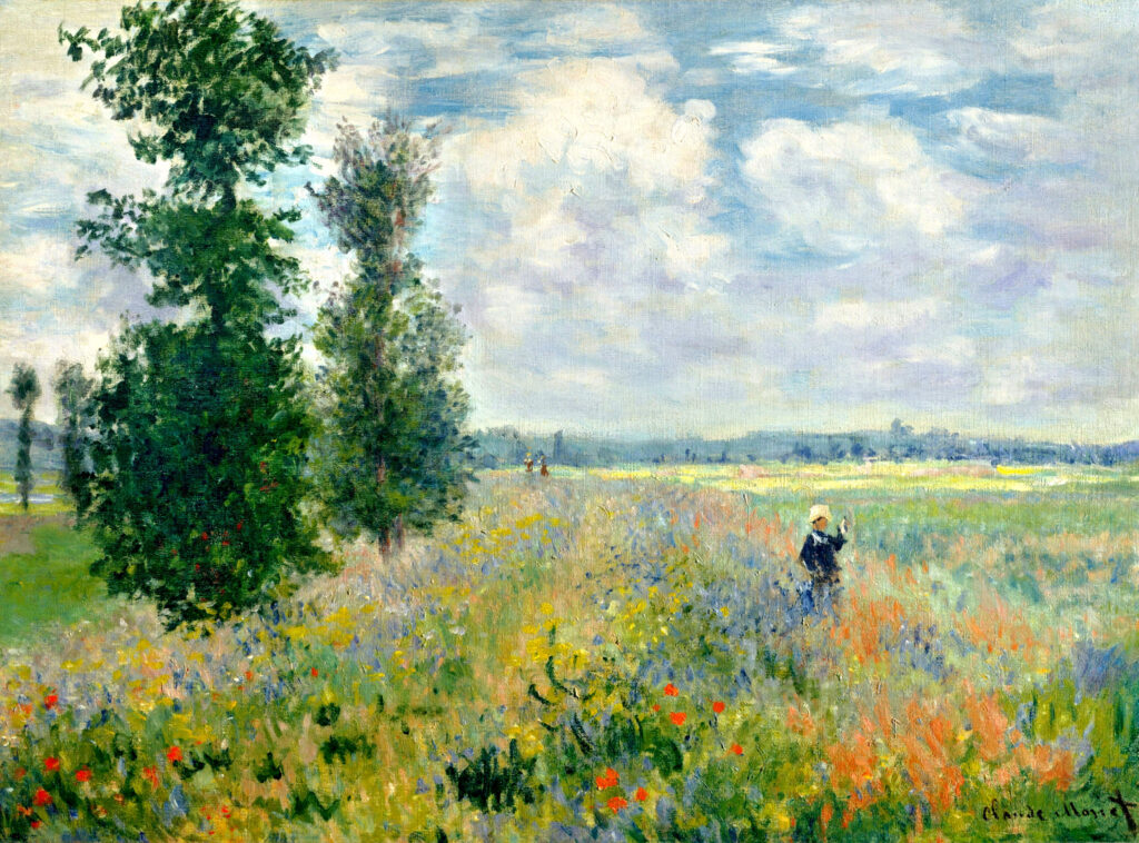 Poppy Field, Argenteuil (1875) - Claude Monet Tablo