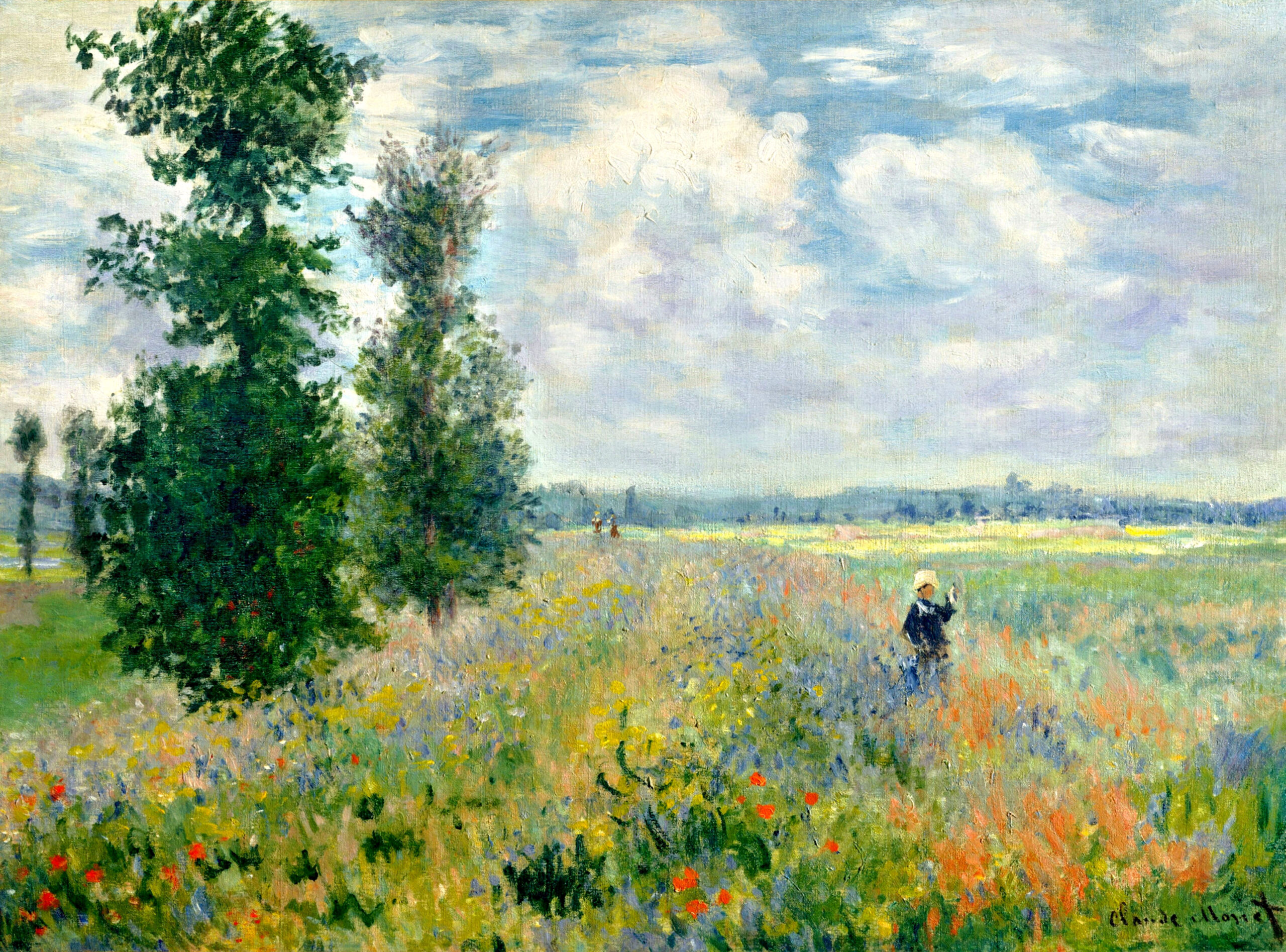 Poppy Field, Argenteuil (1875) - Claude Monet Tablo
