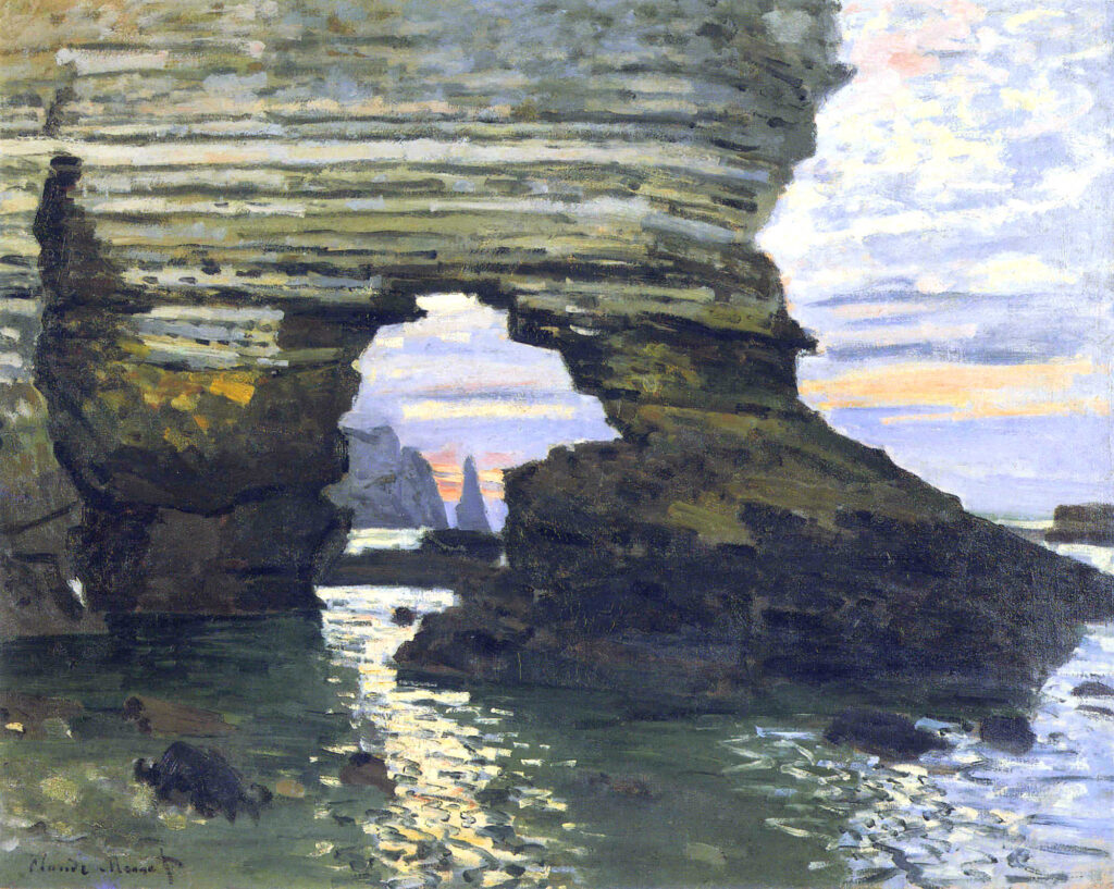 Port d `Amount Etretat (1873) - Claude Monet Tablo