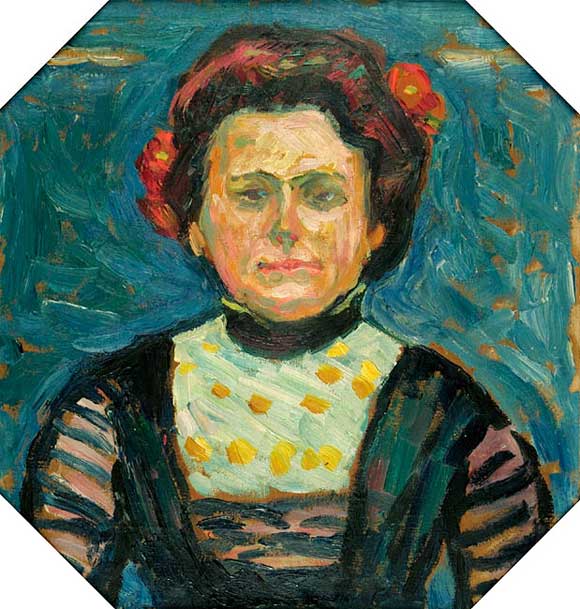 Porträt Frau Cuhrt (1908) - Max Pechstein Tablo