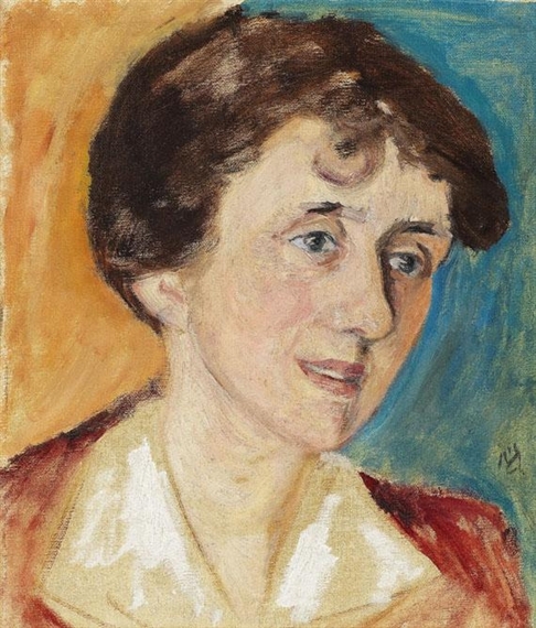 Porträt Frau Signe Hallberg (1916) - Gabriele Münter Tablo