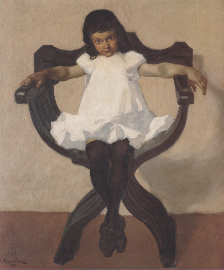 Porträt Lorli (1907) - Albin Egger-Lienz Tablo