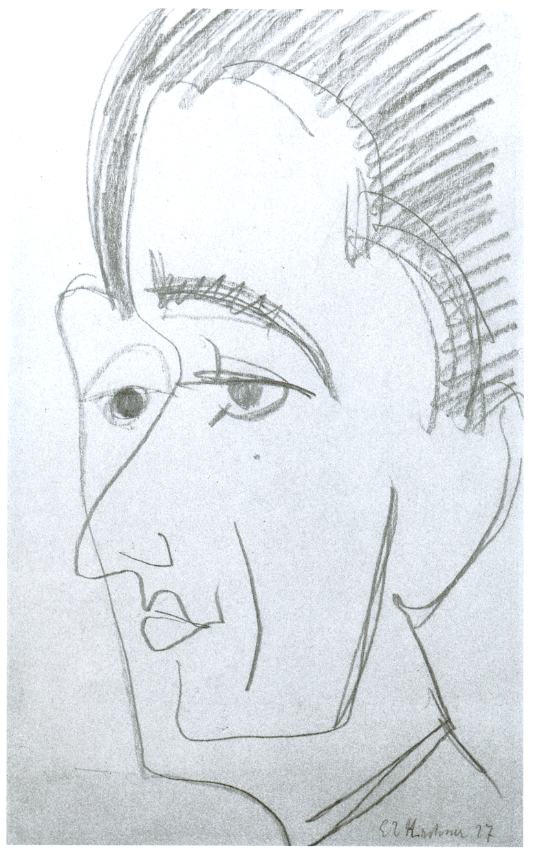 Portrait (1927) - Ernst Ludwig Kirchner Tablo
