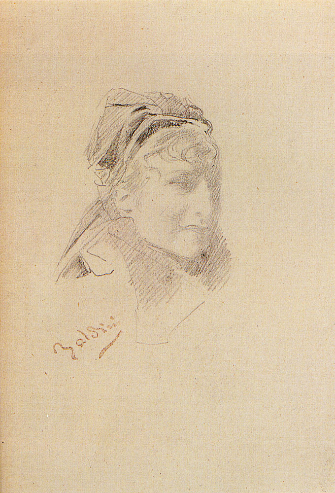 Portrait Of Sarah Bernhardt - Giovanni Boldini Tablo