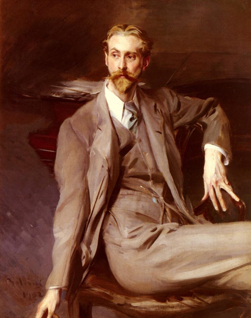 Portrait Of The Artis Lawrence Alexander Harrison (1902) - Giovanni Boldini Tablo