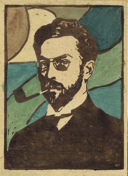 Portrait Of Wassily Kandinsky (1906) - Gabriele Münter Tablo