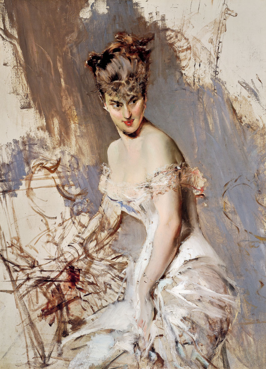 Portrait of Alice Regnault (1880) - Giovanni Boldini Tablo