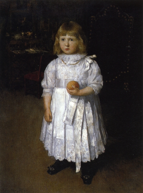 Portrait of Cara (1887) - Julian Alden Weir Tablo