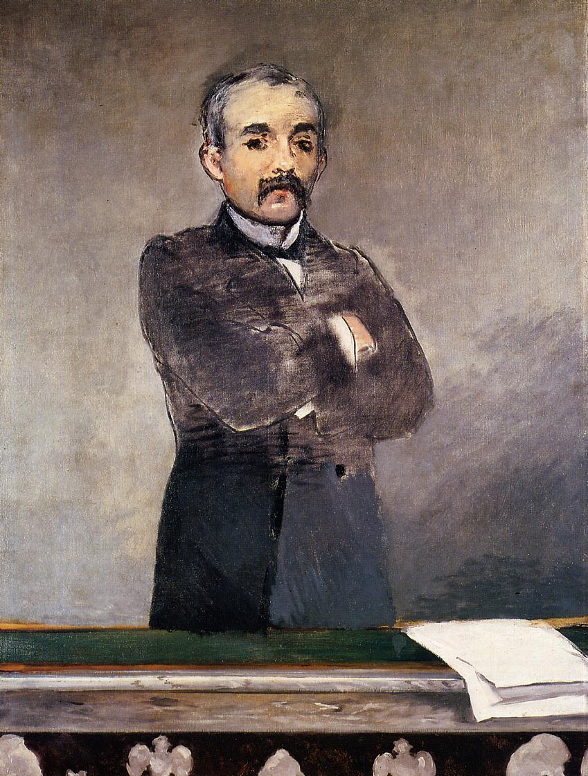 Portrait of Clemenceau at the tribune (1880) - Edouard Manet Tablo