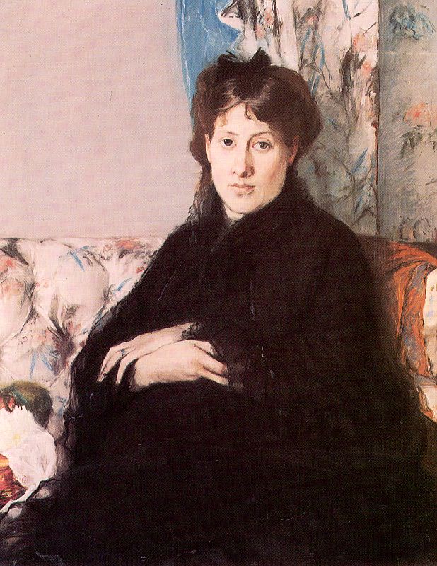 Portrait of Edma Pontillon (1871) - Berthe Morisot Tablo