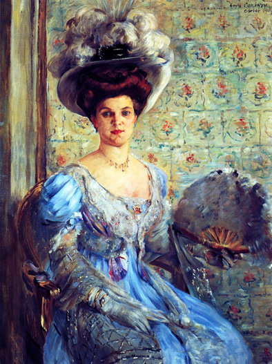 Portrait of Eleonore von Wilke, Countess Finkh (1907) - Lovis Corinth Tablo