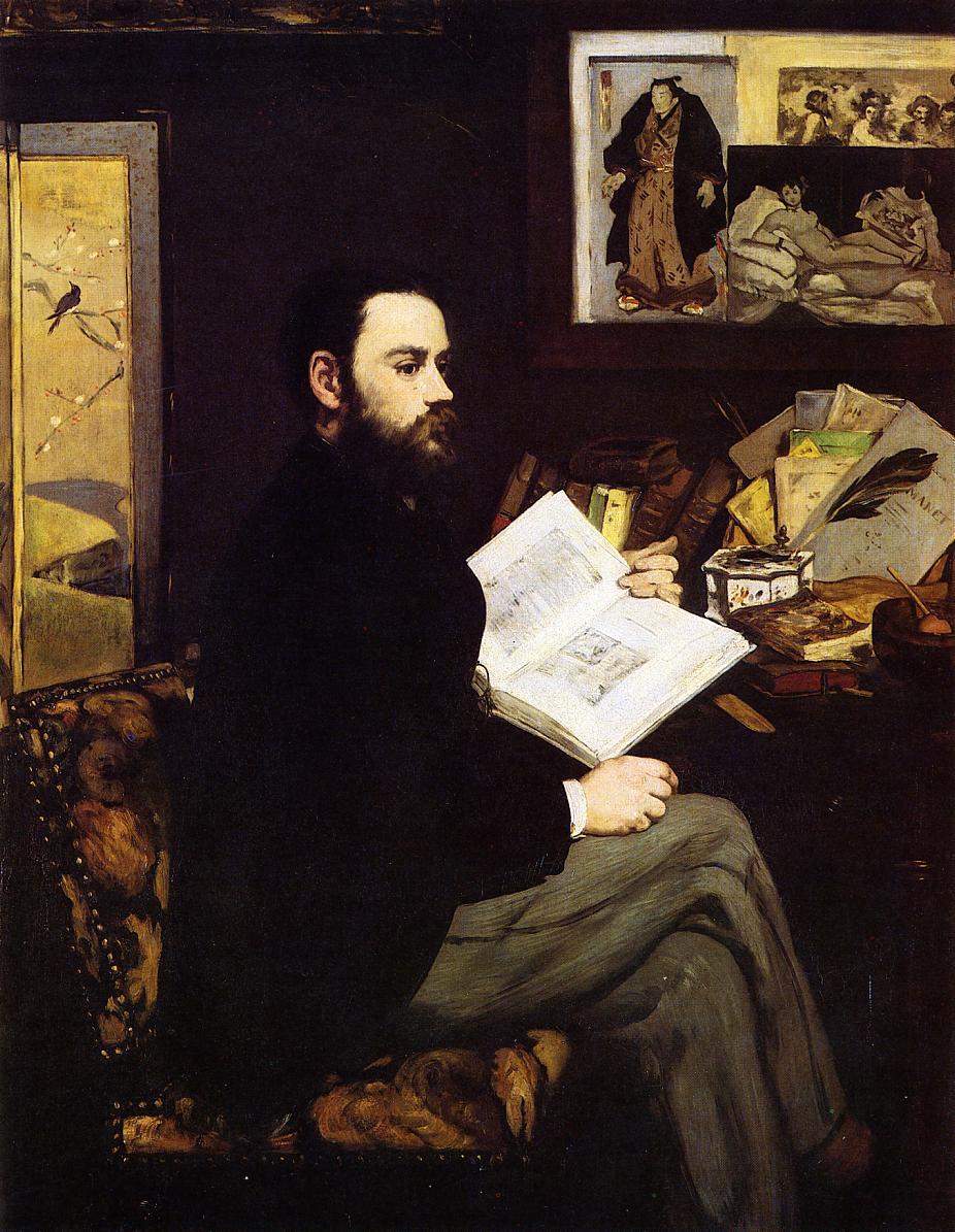 Portrait of Emile Zola (1868) - Edouard Manet Tablo