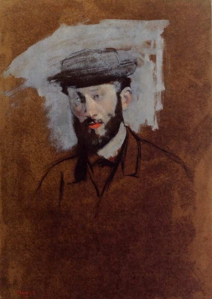 Portrait of Eugene Manet (study) (1875) - Edgar Degas Tablo