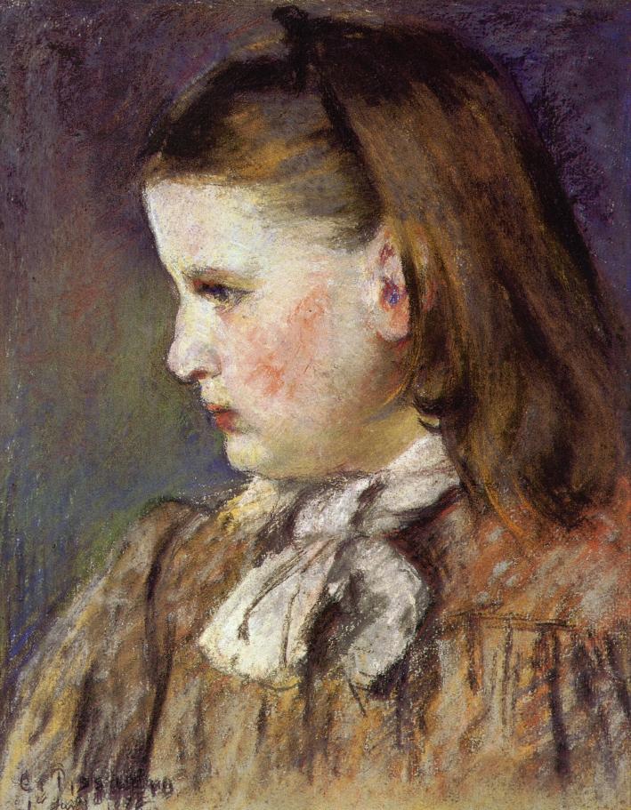 Portrait of Eugenie Estruc (1876) - Camille Pissarro Tablo