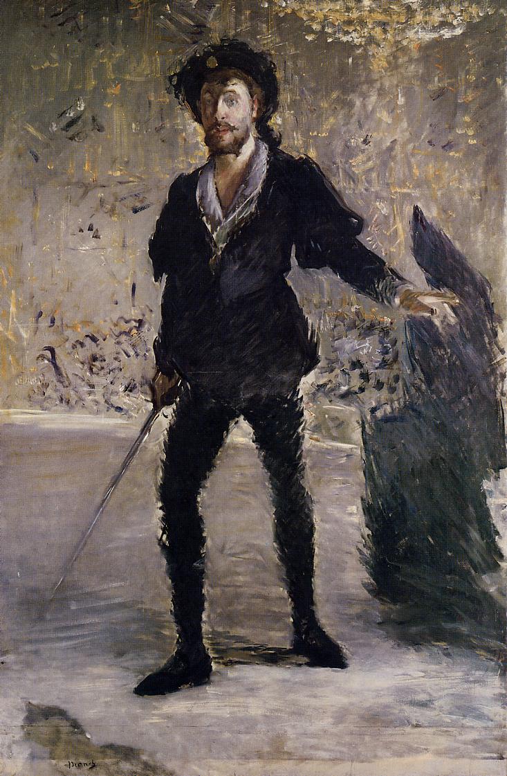 Portrait of Faure as Hamlet (1877) - Edouard Manet Tablo
