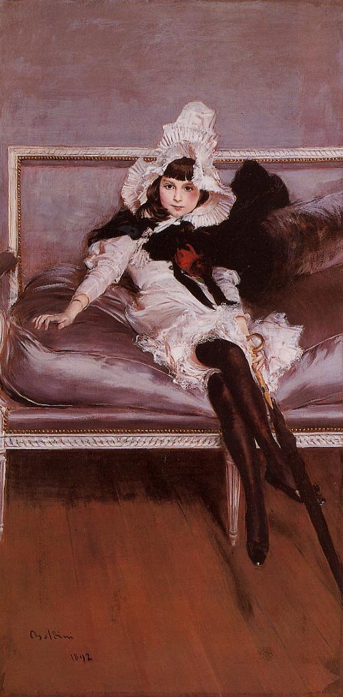 Portrait of Giovinetta Errazuriz (1892) - Giovanni Boldini Tablo