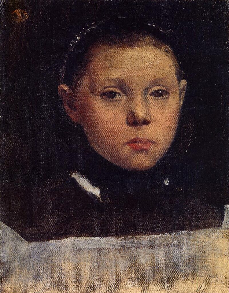 Portrait of Giulia Bellelli (1858) - Edgar Degas Tablo